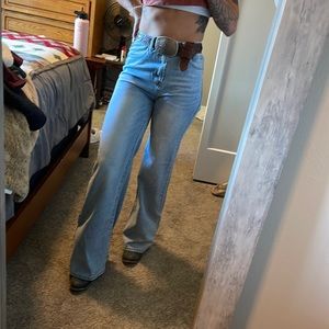 Western wide leg jeans